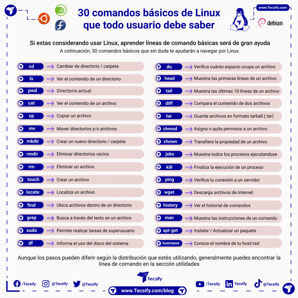 Comandos básicos de Linux por Tecsify Blog