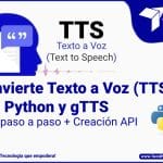 Portada del articulo de conversión de texto a voz con Python por Tecsify